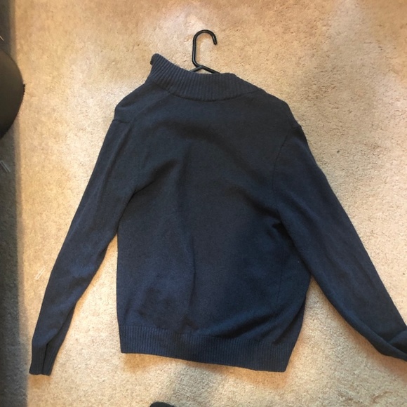 Navy Dockers Knit Full-Zip Sweater - Picture 2 of 3